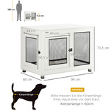 Transporter za pse s 2 vrata i mekanom podlogom 94 × 60 × 71,5 cm, bijeli