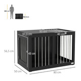 Transporter za pse s 2 vrata 80 × 50 × 56,5 cm, crni