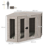 Transporter za pse s jastukom i bravom 104 × 55 × 63 cm, orah