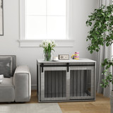 Transporter za pse s kliznim vratima 98 × 58 × 61 cm, siva