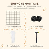 Modularna ograda za male životinje s 12 panela 106 × 73 × 36 cm, crna