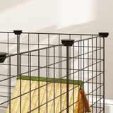 Modularna ograda za male životinje s 12 panela 106 × 73 × 36 cm, crna