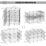 Ograda za male životinje s 36 panela 146 × 73 × 73 cm, crna