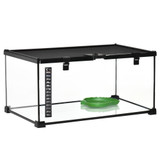 Terarijum za reptile s otvorom za hranjenje 50 × 30 × 25 cm, crni