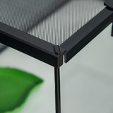 Terarijum za reptile s otvorom za hranjenje 50 × 30 × 25 cm, crni