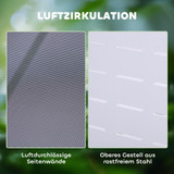 Terarij od aluminija s mrežom 120 × 40 × 40 cm, bijela, srebrna i crna