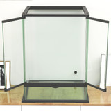 Terarijum od stakla 45 × 45 × 60 cm, s bravom na poklopcu, crni