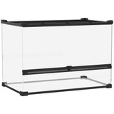 Stakleni terarij za reptile 50 × 30 × 35 cm, crni