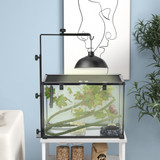 Stalak za grijaću lampu za terarijum 40 × 15 × 95 cm, crni
