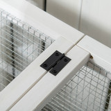 Kućica za zečeve i male životinje na točkićima 108 × 58 × 73,5 cm, siva