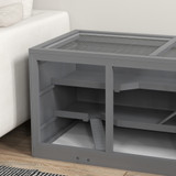 Kavez za patuljaste hrčke i gerbile 115 × 57 × 55 cm, drveni, siv