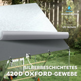 Kokošinjac s ogradom za 6–8 kokoši 300 × 200 × 195 cm, srebrni