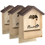 Set od 3 kućice za šišmiše od jelovine 21,5 × 11,5 × 34 cm, prirodno drvo