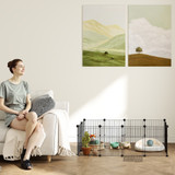 Ograda za male životinje s 12 panela 120 × 60 × 40 cm, crna