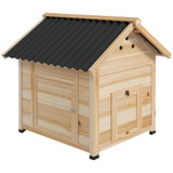 Kućica za patke s 2 ulaza i 2 rampe 78 × 90 × 92 cm, prirodna boja drveta