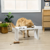 Postolje s 2 posude od 2 l za velike pse, bijelo