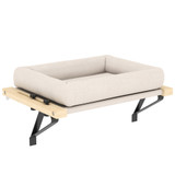 Krevet za mačke za prozorsku dasku i radijator 50 × 36 × 24 cm, krem bijela
