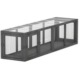 Tunel za mačke od drveta s 3 vrata 151,5 × 38,5 × 40 cm, siva