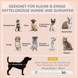 Podignuti krevet za pse s krovom 69 × 98 × 70 cm, boja kafe
