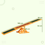 Klackalica za agility trening pasa, protuklizna, od jelovine, plava, crvena i narandžasta