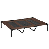 Sklopivi krevet za pse 122 × 92 × 23 cm, boja kafe i crna