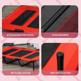 Sklopivi povišeni krevet za pse 122 × 92 × 23 cm, crveno-crni