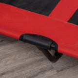 Sklopivi povišeni krevet za pse 122 × 92 × 23 cm, crveno-crni