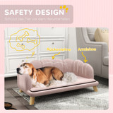 Krevet za pse u obliku sofe do 25 kg 98,5 × 60,5 × 35,5 cm, roze