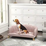 Krevet za pse u obliku sofe do 25 kg 98,5 × 60,5 × 35,5 cm, roze