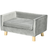 Krevet za pse u obliku sofe 64 × 45 × 36 cm, tamnosiva