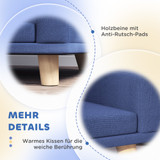 Krevet za pse u obliku sofe 98 × 67 × 25 cm, plavi