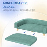 Krevet za pse u obliku sofe 98 × 67 × 25 cm, zeleni