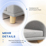 Sofa za velike pse do 30 kg, s jastukom 98 × 67 × 25 cm, siva