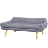 Krevet za pse u obliku sofe 102 × 58,5 × 42,5 cm, siva