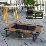 Podignut sklopivi krevet za pse 75 × 51 × 18 cm, boja kafe