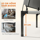 Krevet za pse s nadstrešnicom 122 × 92 × 94 cm, svijetlosiva