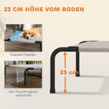 Podignuti krevet za pse 152 × 94 × 23 cm, čelični okvir, bež