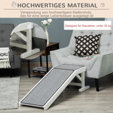 Rampa za kućne ljubimce od borovine 125 × 40 × 35,5 cm, bijela i siva