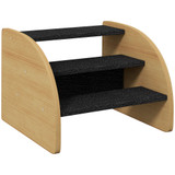 Stepenice za pse s 3 stepenika 38,5 × 38,5 × 30 cm, hrast i crna