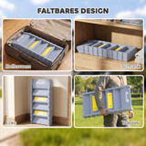 Sklopiva rampa za pse s 10 stepenica 154 × 40 cm, siva