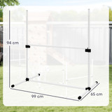 Agility set za pse s 4 prepone podesive visine i torbom, bijeli