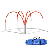 Agility set za pse s 4 elementa i torbom za nošenje, bijelo-narandžasti