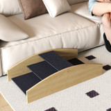 Klackalica i stepenice za pse 2 u 1 80 × 39,5 × 20 cm, naravno drvo