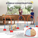 Agility set za pse s 4 podesiva vrata i torbom za nošenje, plavo-narandžasti