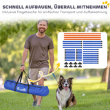 Agility set za pse s 4 prepreke i torbom za nošenje, narandžasti