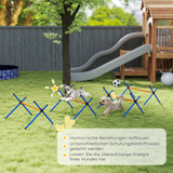 Agility set za pse s 4 prepreke i torbom za nošenje, narandžasti