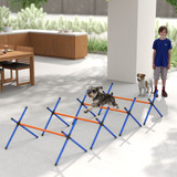 Agility set za pse s 4 prepreke i torbom za nošenje, narandžasti