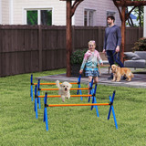 Agility set za pse s 4 prepreke i torbom za nošenje, narandžasti