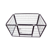 Sklopiva ograda za štence s vratima 80 × 70 cm, crna