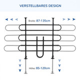 Zaštitna rešetka za pse u autu, podesiva 87–135 × 85–120 cm, crna